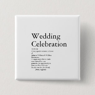 Wedding Definition party   2 Inch Square Button