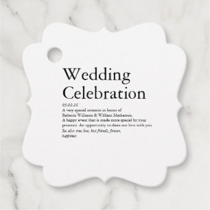 Wedding Definition party   Favour Tags