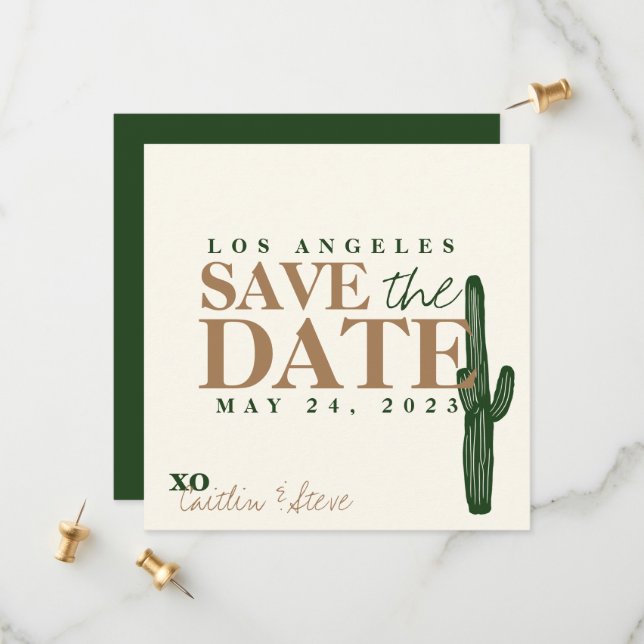 Wedding desert theme save the date (Front/Back In Situ)