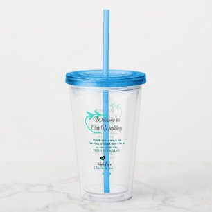Wedding Destination celebration welcome travel  Acrylic Tumbler