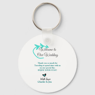 Wedding Destination celebration welcome travel  Keychain