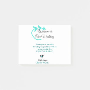 Wedding Destination celebration welcome travel  Post-it Notes