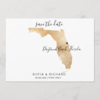 Wedding Destination Florida Map  Removable Heart