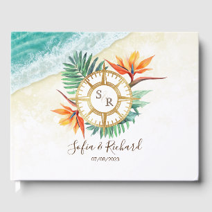 Wedding Destination Passport Compass Thank You Guest Book