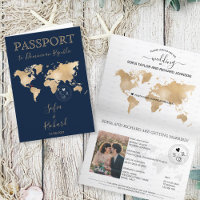 Wedding Destination Passport World Map Punta Cana