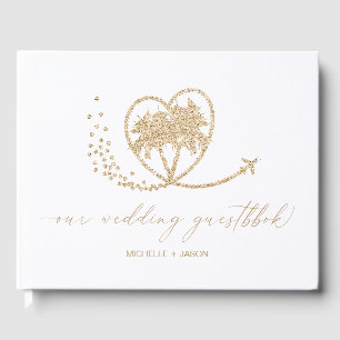 Wedding Destination Passport World Map Thank You Guest Book