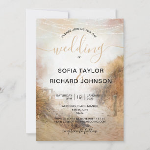Wedding Destination Sand Dunes Beach Grass Invitat Invitation