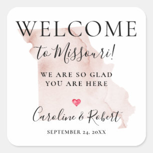 Wedding Destination Welcome Guests Favour Square S Sticker