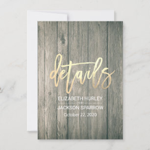 Wedding Detail Rustic Wood Mason Jars String Light Invitation
