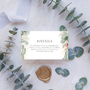 Wedding Details Blush Pink Mexican Dream Enclosure Card