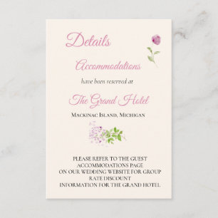 Wedding Details Enclosure Card