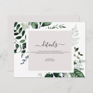 Wedding Details Eucalyptus Greenery Invitation