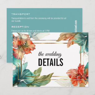 Wedding DETAILS Hibiscus Serenade Paradise Enclosure Card