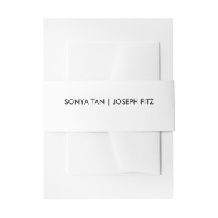 Wedding Details Modern Wedding Invitation Belly Invitation Belly Band