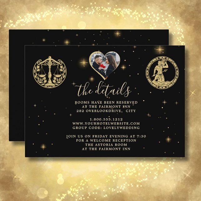 Wedding Details Photo QR Code  Enclosure Card (Creator Uploaded)