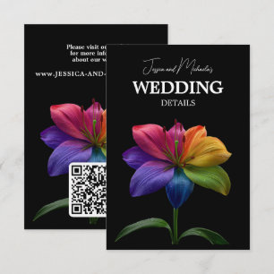 🌈 Wedding Details QR code  Enclosure Card