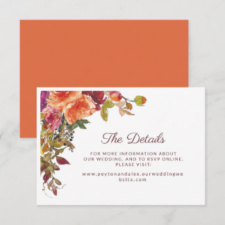 Wedding Details RSVP Website Your Text Enclosure Card