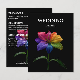 🌈 Wedding Details Technicolor Love Enclosure Card