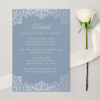 Wedding Details Vintage Dusty Blue Silver Antique