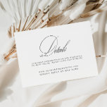 Wedding Details Website Elegant Calligraphy Enclosure Card<br><div class="desc">Coordinates with the "Augusta" Wedding Invitation Collection. Discover the full matching set by clicking the collection link on this page.</div>