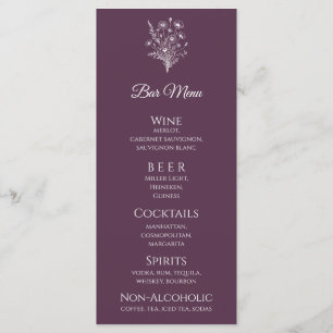 Wedding Dinner and Bar Menu-Wildflower Elegance Menu