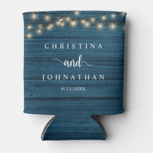 Wedding Dinner and Party, Rustic String Lights Can Cooler