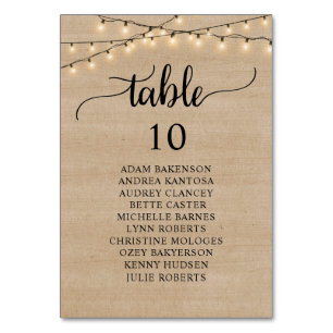 Wedding Dinner, Brown Wood Guests Seating Chart Table Number
