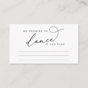 Wedding Dinner Dancing Music Suggestion Enclosure Card
