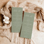 Wedding Dinner Food Menu | Greenery Let's Eat<br><div class="desc">This beautiful Wedding Menu features handwritten calligraphy with a minimalist modern layout - a perfect accent for your wedding or special event. Use this menu for any occasion whether it be your wedding, bridal or baby shower, engagement party, retirement party... whatever you'd like! Easily edit *most* wording to fit your...</div>