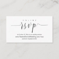 Wedding Dinner Invitation, Online RSVP Enclosure C