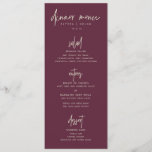 Wedding Dinner Menu<br><div class="desc">Wedding Dinner Menu 
Backside Vintage Floral Print</div>