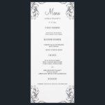 Wedding Dinner Menu Cards | Grey Damask Style<br><div class="desc">Modern and elegant design printed Silver Grey Damask Wedding Dinner Menu Cards that can be customized with your text. Please click the "Customize it" button and use our design tool to modify this template. Check out the Graphic Art Design store for other products that match this design!</div>
