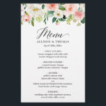 Wedding Dinner Menu Chic Blush Pink White Floral<br><div class="desc">Blush Pink White Floral Wedding Dinner Menu. For further customization,  please click the "customize further" link and use our design tool to modify this template. If you need help or matching items,  please contact me.</div>