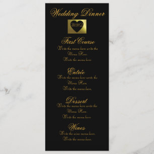 Wedding Dinner Menu   Pink Golden Collection