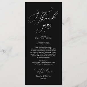 Wedding Dinner Place Setting Thank You Card