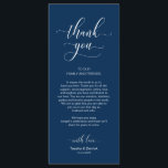 Wedding Dinner Place Setting Thank You Card<br><div class="desc">Elegant Classy Wedding Dinner Place Setting Thank You Cards, in Navy Blue themed. Share the love and show your appreciation to your guests, when they sit down at their seat and read this personalised charming thank you place setting card. It's a wonderful way to kick off your special day celebration!...</div>