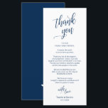 Wedding Dinner, Place Setting Thank You Cards<br><div class="desc">This is the Modern classy Navy Blue, Dinner Place Setting Thank You Cards. Share the love and show your appreciation to your guests, when they sit down at their seat and read this personalised charming thank you place setting card. It's a wonderful way to kick off your special day celebration!...</div>