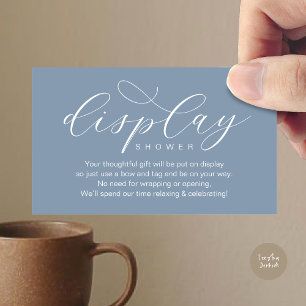 Wedding Display Shower, Modern Elegant Minimalist Enclosure Card