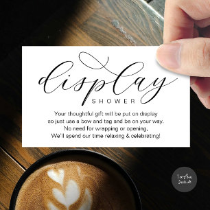 Wedding Display Shower, Modern Elegant Minimalist Enclosure Card