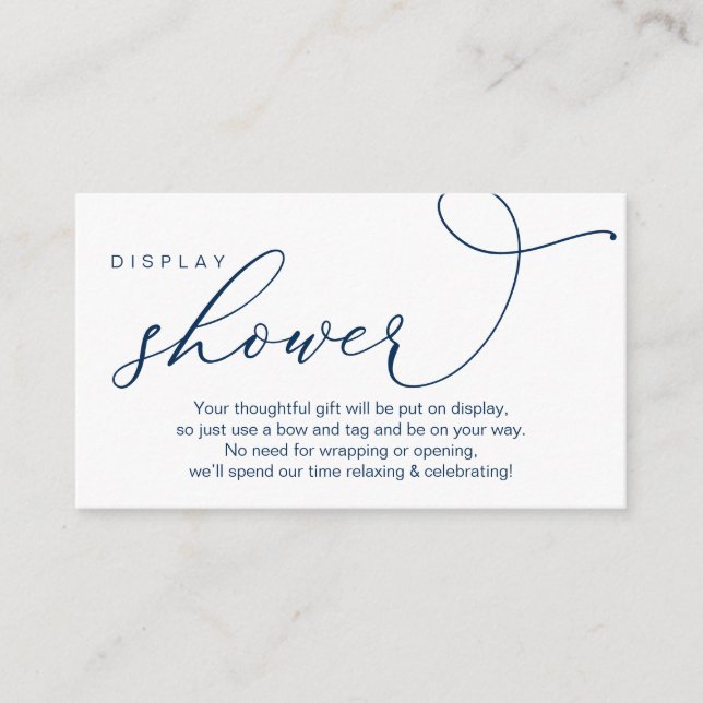 Wedding Display Shower, Modern Romantic Enclosure Card (Front)