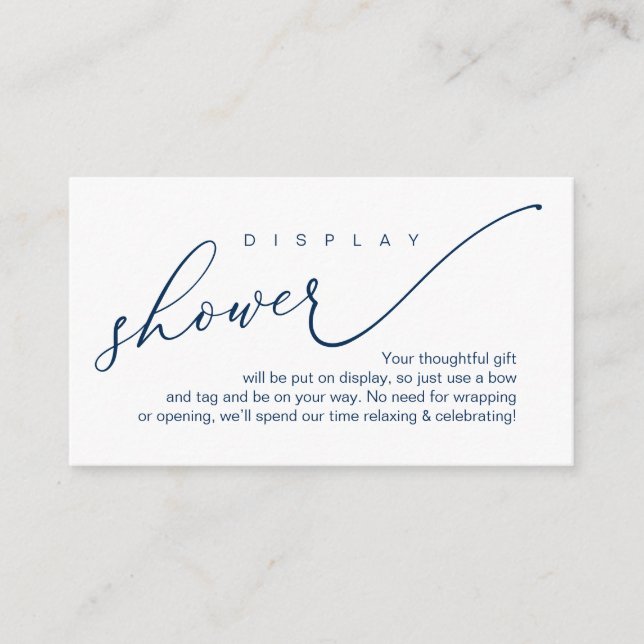 Wedding Display Shower, Modern Romantic Enclosure Card (Front)