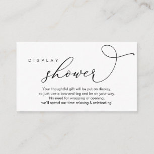 Wedding Display Shower, Modern Romantic Enclosure Card