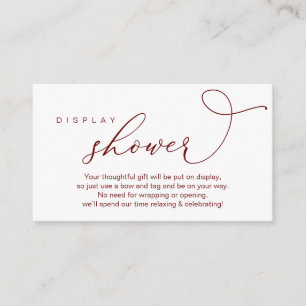 Wedding Display Shower, Modern Romantic Enclosure Card