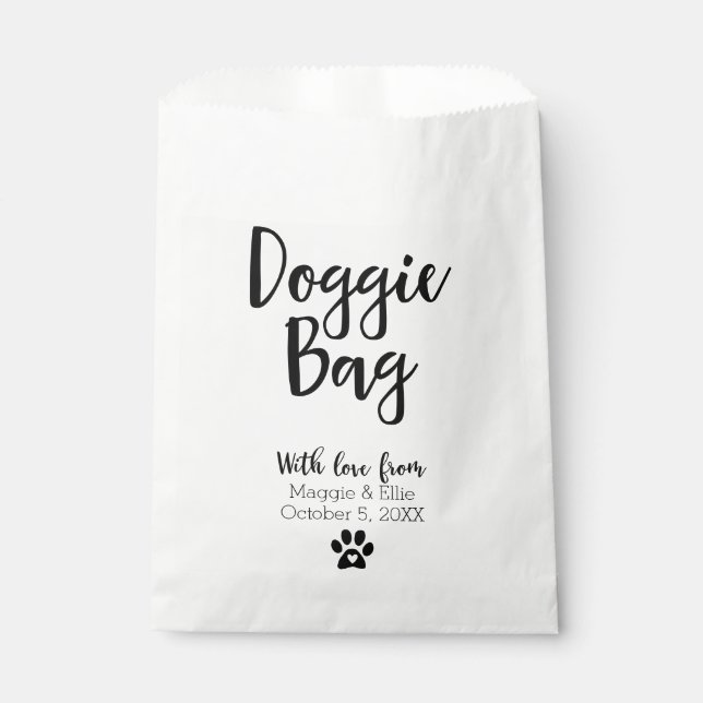 Wedding Doggie Treat Favour Bags (Front)