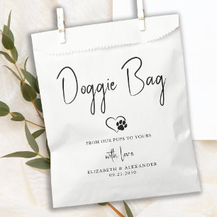 Wedding Doggie Treats Personalized Biscuit Bar Pet Favour Bag
