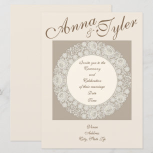 Wedding Doily Wedding Invitation 