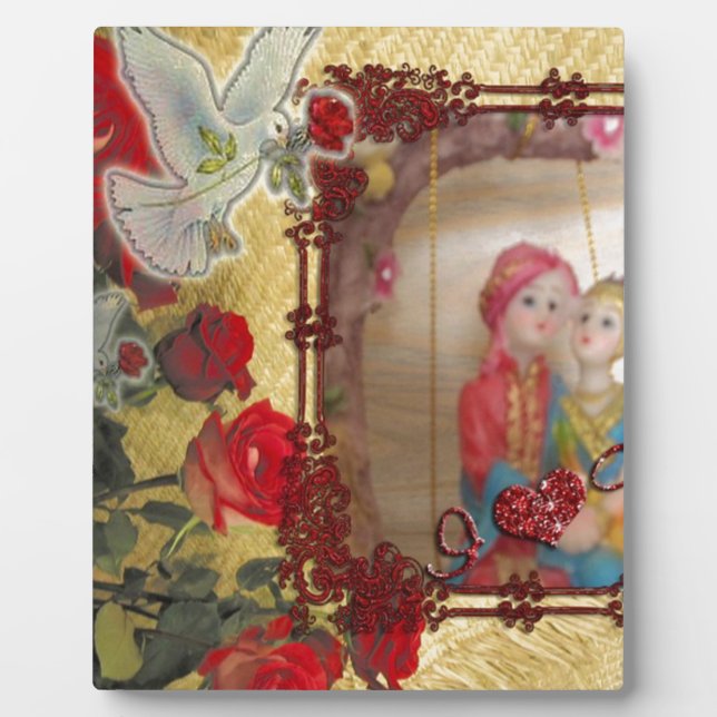 Wedding Doll Portrait Graphic Art Print Plaque (Front)