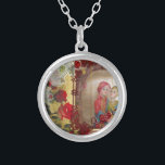 Wedding Doll Portrait Graphic Art Print Silver Plated Necklace<br><div class="desc">Wedding Doll Portrait Graphic Art Print Celebrate Love with Our “Wedding Doll Portrait” Introducing our enchanting “Wedding Doll Portrait Graphic Art Print, ” featuring beautifully illustrated South Asian bride and groom dolls. This charming artwork is set against a colourful backdrop, framed by vibrant red roses and complemented by a soft...</div>