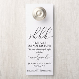 Wedding Door Hanger - Do Not Disturb - Caligraphy