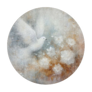 Wedding Dove Floral Cutting Board